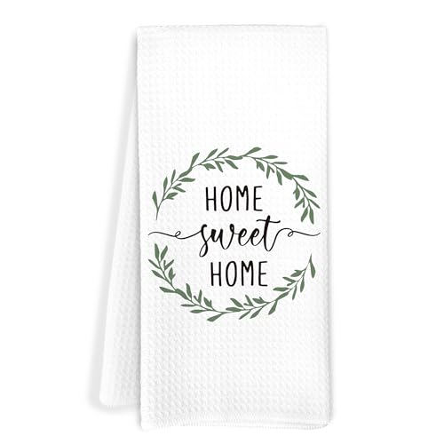 JOQUXI House Warming Gifts Home Sweet Home Kitchen Towels, Gifts for New Homeowners Decorative Hand Tea Towels for Bathroom, Best Housewarming Gift Dish Towel Dishcloth, 16x24 Inch
