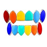 ♫ Größe: Einheitsgröße (5 cm * 1,3 cm obere Zähne + 4 cm * 1,1 cm untere Zähne), für jede Mundform geeignet, auch bei gebogenen Zähnen.