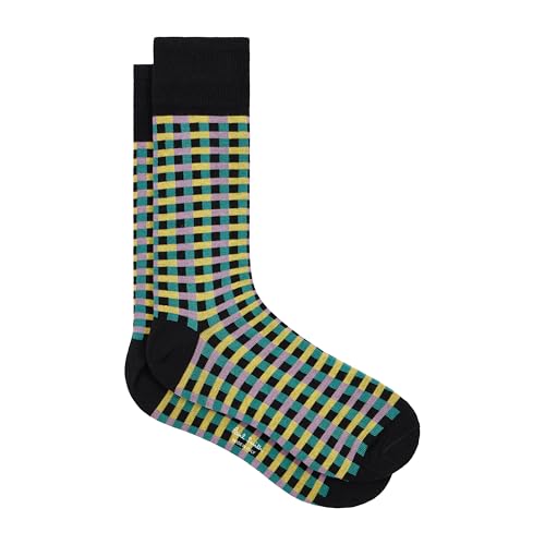 PS Paul Smith Men's Check Socks, Black, One Size