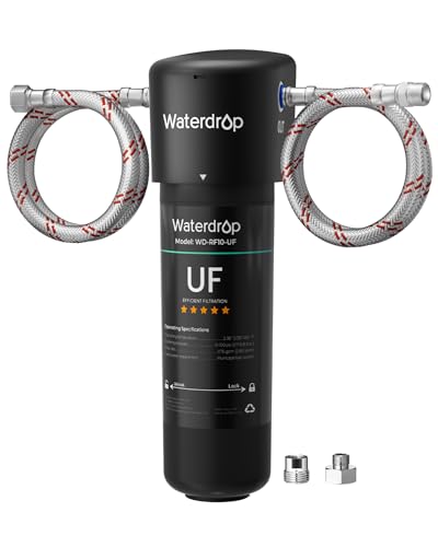 Waterdrop 10UA-UF 0.01 μm Ultra Filtration Under Sink Water Filter System, 1 Year, Reduces Lead, Chlorine, Bad Taste & Odor, Direct Connect to Kitchen Faucet, USA Tech