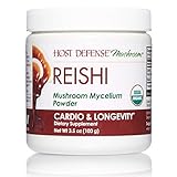 Host Defense, Reishi Mushroom Powder, Supports Energy, Cardiovascular Health and Stress Response, Certified Organic Supplement