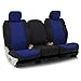 Coverking Custom Fit Seat Cover for Select Chevrolet Silverado 1500/2500 Models - Neoprene (Blue with Black Sides)