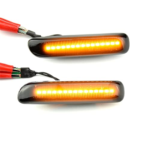 VIGORTHRIVE Intermitente dinámico Indicador secuencial Lámpara repetidora Indicador Lateral LED Luz de señal de Giro Compatible for BMW 3 Series E46 1997-2001