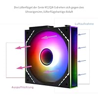 Thermalright TL-M12QR-S X3 Gehäuselüfter-120mm leise, PWM-Funktion, Infinity Mirror ARGB-Lichteffekte, Reverse-Fan-Blade-Design,neues Power-Chip-Modul vereinfacht die Verkabelung, 3er-Pack – Ansicht 7