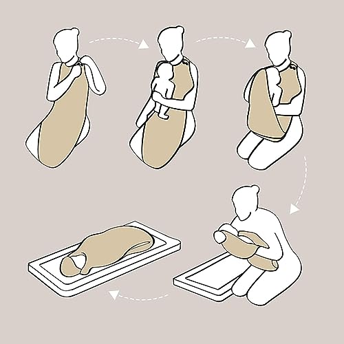 Serviette à capuche pour bébé en coton absorbant, tablier de bain 90x90 cm gris - 3