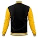 KXK Men’s Fashion Varsity Jacket Causal Cotton Letterman Baseball Bomber Jacket Lightweight Coat