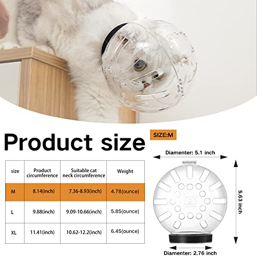 Image of Cat Muzzle and Boots, Adjustable Headgear for Grooming, Breathable Hood Face Mask for Shaving Head Bubble Cover, Anti Bite Helmet Cat Holder for Bathing
