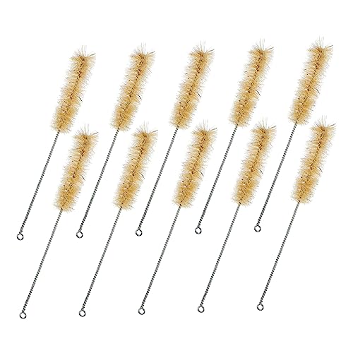 GOOHOCHY 10pcs Nylon Long Straw Brush Test Tube Brush Tube Cleaners Tube Cleaner