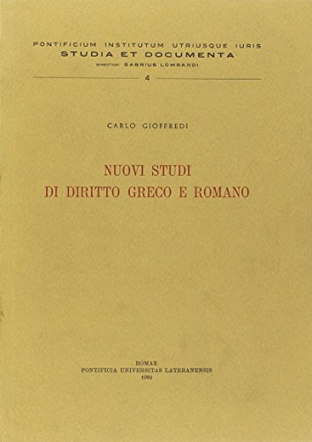 Nuovi studi di diritto greco e romano