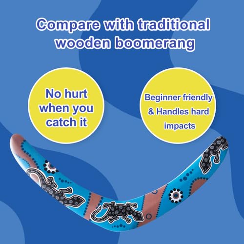 Boomerang para niños y adultos, boomerangs para deportes al aire libre miniatura 2
