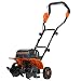 SuperHandy Tiller Cultivator – 7HP 209cc Engine, Adjustable Tilling Width & Depth, Heavy-Duty Steel Tines for Garden Soil Prep, Landscaping & Weed Removal (Electric Tiller)