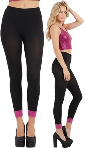 Image of ToBeInStyle Women's Opaque Ankle Long Nylon Footless Fun Tights Pantyhose