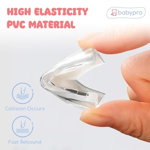 Image of BabyPro Silicone Corner Guard with Strong Adhesive, Set of 8 | for Furniture Protection, BPA Free Non Toxic, for Bed & Table Corners