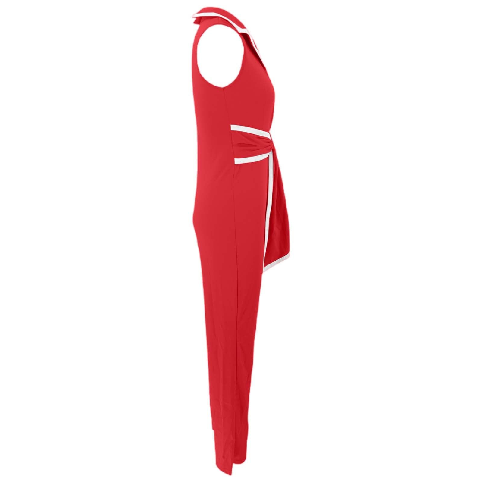 Jumpsuit Femme, Combinaison d'été décontractée sans manches coupe large idéale au quotidien la maison confortable élégante