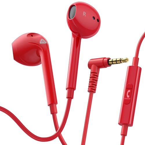 LUDOS Zenith Écouteurs, Garantie 2 Ans, Écouteur Intra-Auriculaires Filaires, Casque avec Microphone, Compatible avec Tablettes et Ordinateurs Portables Samsung,...