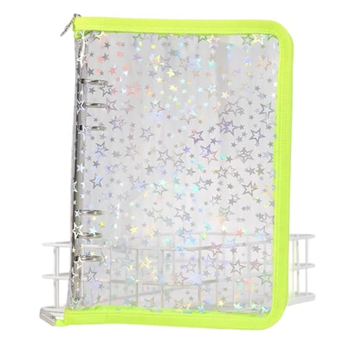 再利用可能な PVC ステッカーオーガナイザー 6 穴ノートブック詰め替えページジャーナル会議ノートコレクション PVC オーガナイザー