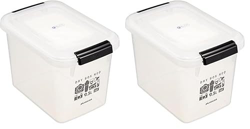 ハクバ HAKUBA 防湿保管ケース ドライボックスNEO 9.5L クリア KMC-37 防湿庫 日本製 カビ対策 湿気対策 スタッキング可能 乾燥剤付属 (× 2)