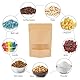 KINETOX Kraftpapiertüten 10X15cm verpackungstüten mit Fenster Standbeutel aus 50 Stück Kraftpapier Papiertüten Braun Kraftpapierbeutel für Nüsse Kaffeebohnen Teeblätter Süßigkeiten Snacks
