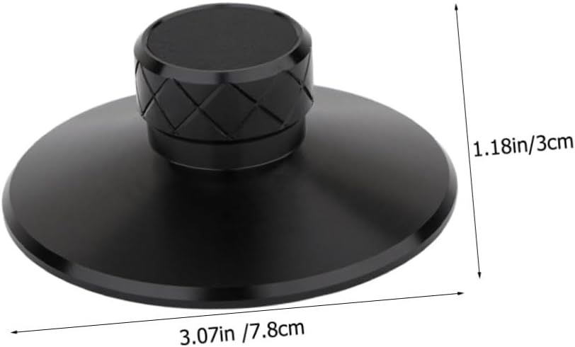 VANZACK Professional Vinyl Record Weight Clamp with Aluminum Magnesium Alloy Disc Stabilizer for Turntables, Black Audio Player Accessory for HiFi Vinyl Record Playback