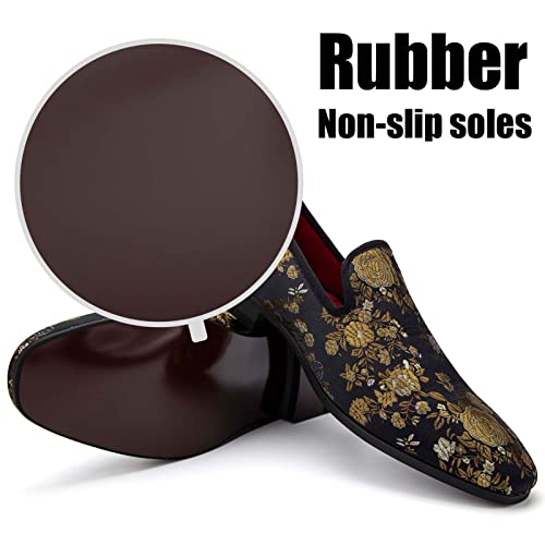 Image of JITAI Men's Dress Shoes - Casual Rubber & Leather Loafers for Men - Fashion Business Formal Wear