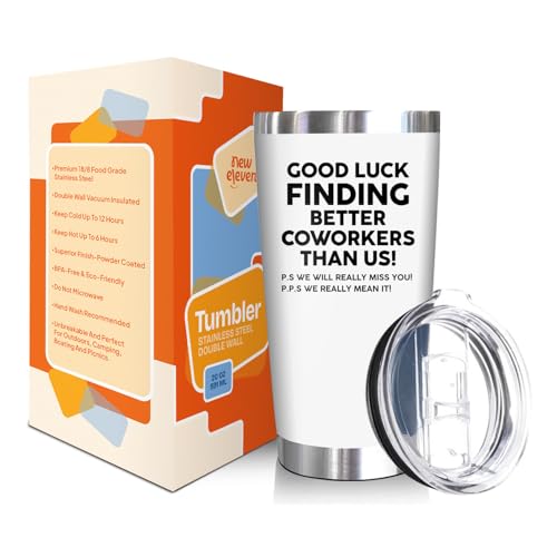 Image of NewEleven Coworker Leaving Gift - Farewell, Going Away, New Job, Goodbye, Good Luck for Colleagues, Boss, Men, Women, Friends - 20 Oz Tumbler