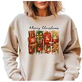 Personalized Handmade Merry Christmas Sweatshirt, Unisex Holiday Crewneck Pullover, Cozy Vintage Winter Sweater, Handmade Festive Gift, Christmas Outfit White