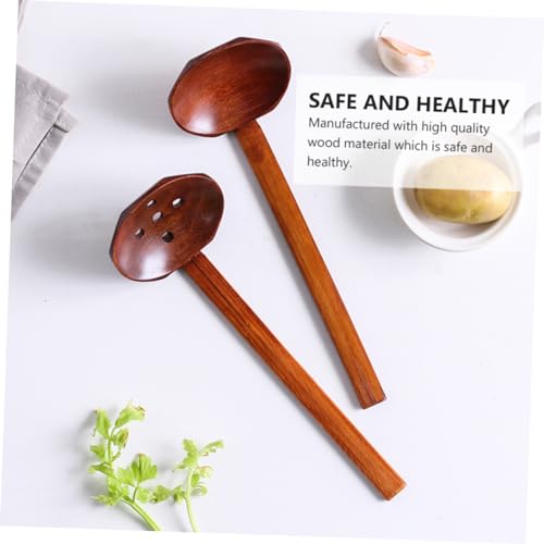 Cucharas de madera ligeras PRETYZOOM estilo japonés pack de 6 4