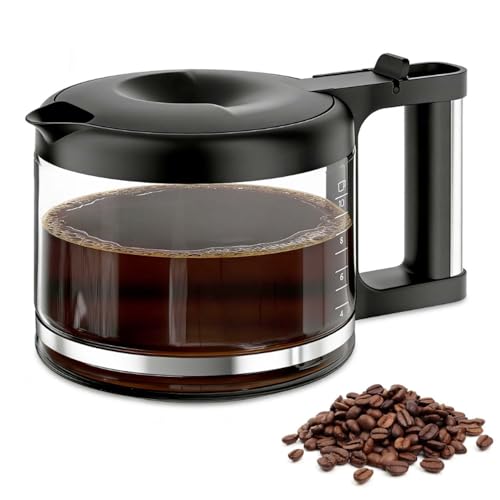 10 Cups Replacement Coffee Carafe for De'Longhi models COM532M 3066 3067 3093 3094 3111 3112 KF140 KF863 & BCO Series, Part 7313283649 / AS00000675 Coffee pot replacement