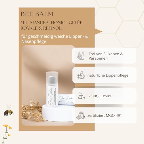 Lippenpflege Bedrop BeeBalm mit Manuka Honig und Gelée Royale
