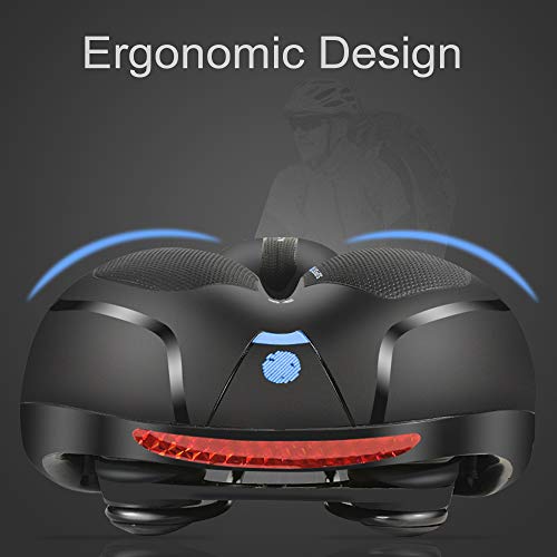 SYOSIN Bike Seat,Comfortable Breathable Gel Bicycle Seat Memory Foam Waterproof Bicycle Saddle for MTB Mountain Bike, Folding Bike, Road Bike, City Bike, Exercise Bike (Blue)