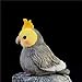 Nohito Realistic Grey Cockatiel Parrot Bird Plush Stuffed Animal Simulation Fake Bird Cockatoo Stuffed Animals Cute Little Bird Plushie Doll 4.9'' (Grey, M)