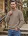 JMIERR Men's Fashion Thick Soft Basic Pullover Sweatshirt Long Sleeves Warm Shirts Old Money Oversized Clothes Men, US46(XL), Pale Khaki