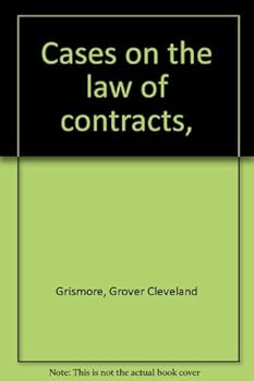 Hardcover Cases on the law of contracts, Book