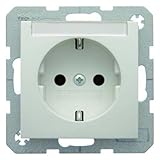 Schutzkontakt=ja Berker Steckdose SCHUKO 47508989 polarweiss glänzend, weiß, 71x71 mm