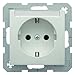 Price comparison product image Berker Schuko socket 47508989, polar white, glossy, white, 71 x 71 mm