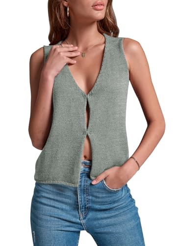 Image of BZB Sweater Vest Women 2025 Summer Basic Tank Tops Crochet Knit Vests Sexy Sweater Sleeveless Vest Top