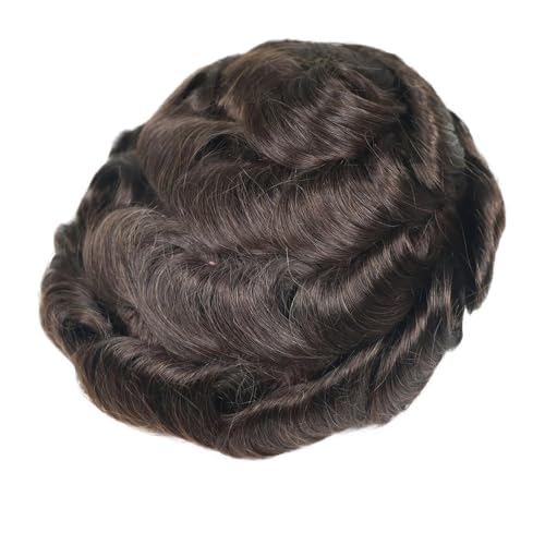 Complément capillaire homme marron chocolat en micro-peau 0.08mm