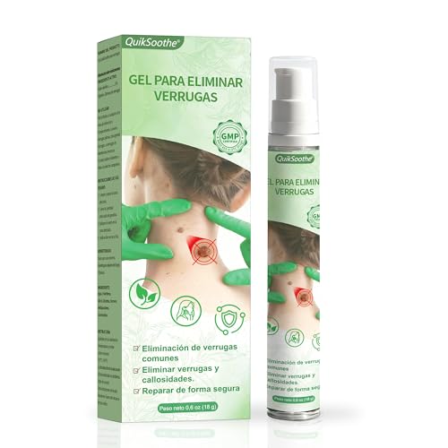 Gel para Quita Verrugas 18g, Suavemente Las Verrugas Quitar Comunes, Las Verrugas Plantares, para Eliminar Verrugas en el Cuerpo y Las Manos, Apto para Todo Tipo de Pieles