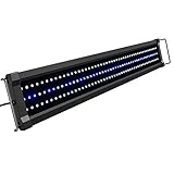 NICREW ClassicLED G2 Aquarium Light, Fish Tank Light with Wired LED Controller and Extendable Brackets, White and Blue...