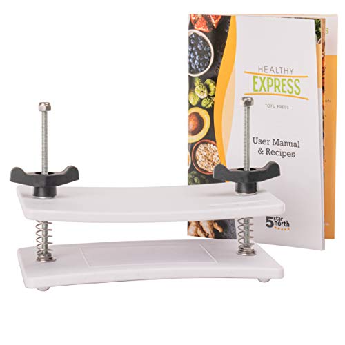 Tofu Press for EXTRA FIRM tofu - by Healthy Express - Premium curved