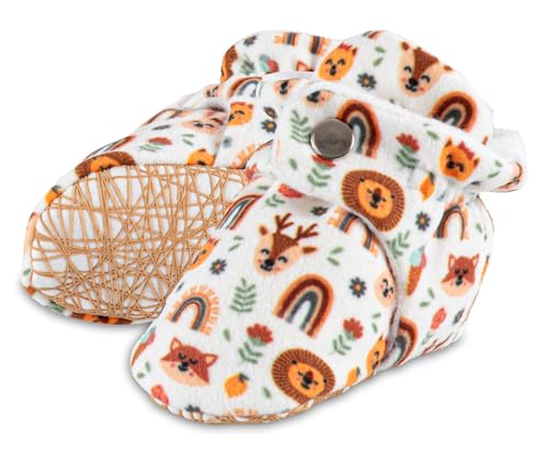 Unisex Cozy Fleece Baby Booties Cotton | Soft Sole and Non Slip