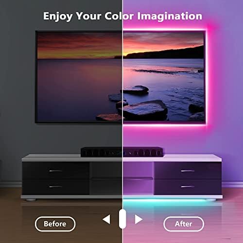 Lxyoug - LED Strip Lights - 5050 RGB Multicolour Bright LED - 5 m - With 44 Keys Remote Control - LED for Home, Bedroom, Kitchen, Parties - ZX-5050 - (5 m/ 16.4 ft)