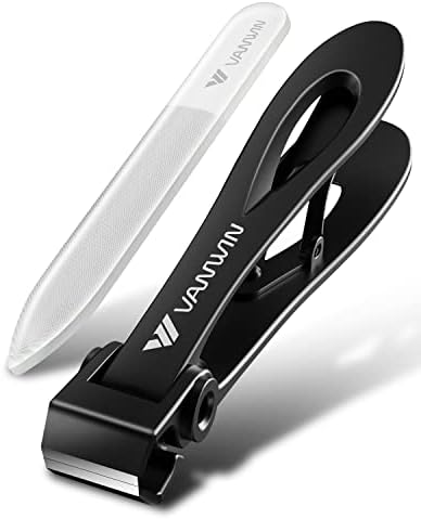 VANWIN Nail Clippers, 16mm Wide Jaw Opening Toenail Clippers for Thick Toenails with Straight Blades, Fingernail Clipper Nail Cutter with Nile File Heavy Duty Toe Nail Clippers for Seniors Men Women