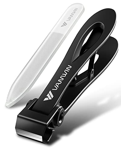 Vanwin Nail Clippers, 16Mm Wide Jaw Opening Toenail Clippers For Thick Toenails With Straight Blades, Fingernail Clipper Nail Cutter With Nile File Heavy Duty Toe Nail Clippers For Seniors Men Women #TOP12
