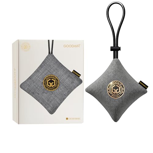 GOODAIR Royal Premium Impregnated Activated Carbon Car Air Purifier Non-Electric, Odor Eliminator, Moisture Absorber, Compact and Elegant Silver