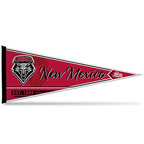 Rico Industries NCAA New Mexico Lobos Classic 12" x 30" Felt Wall Décor Pennant - Great for Home/Bed Room/Man Cave Décor