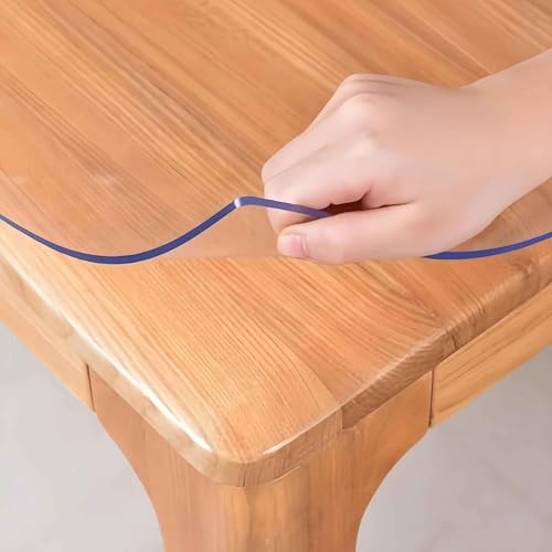 Nappe de table plastique transparent lavable bureau coiffeuse - 2