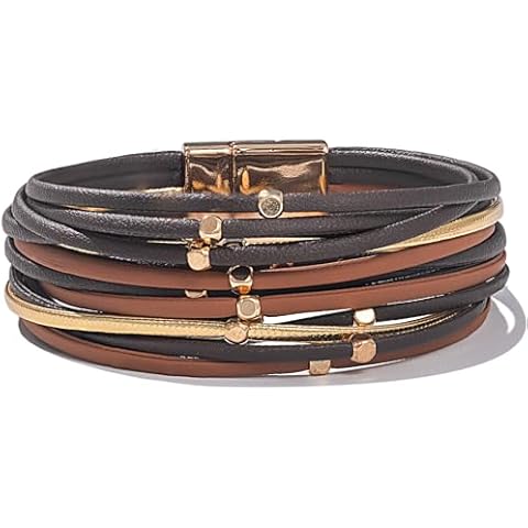 FANCY SHINY Beaded Leather Wrap Bracelet Cover