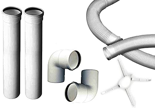 Kit de tuyau flexible pour chaudière à condensation, dn 80, 10 m. Tube de fumée en plastique PPS, CE, fabriqué en Italie