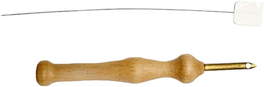 Durable Knitting Embroidery Pen Punch Needle Threader Set DIY Wood Handle Sewing